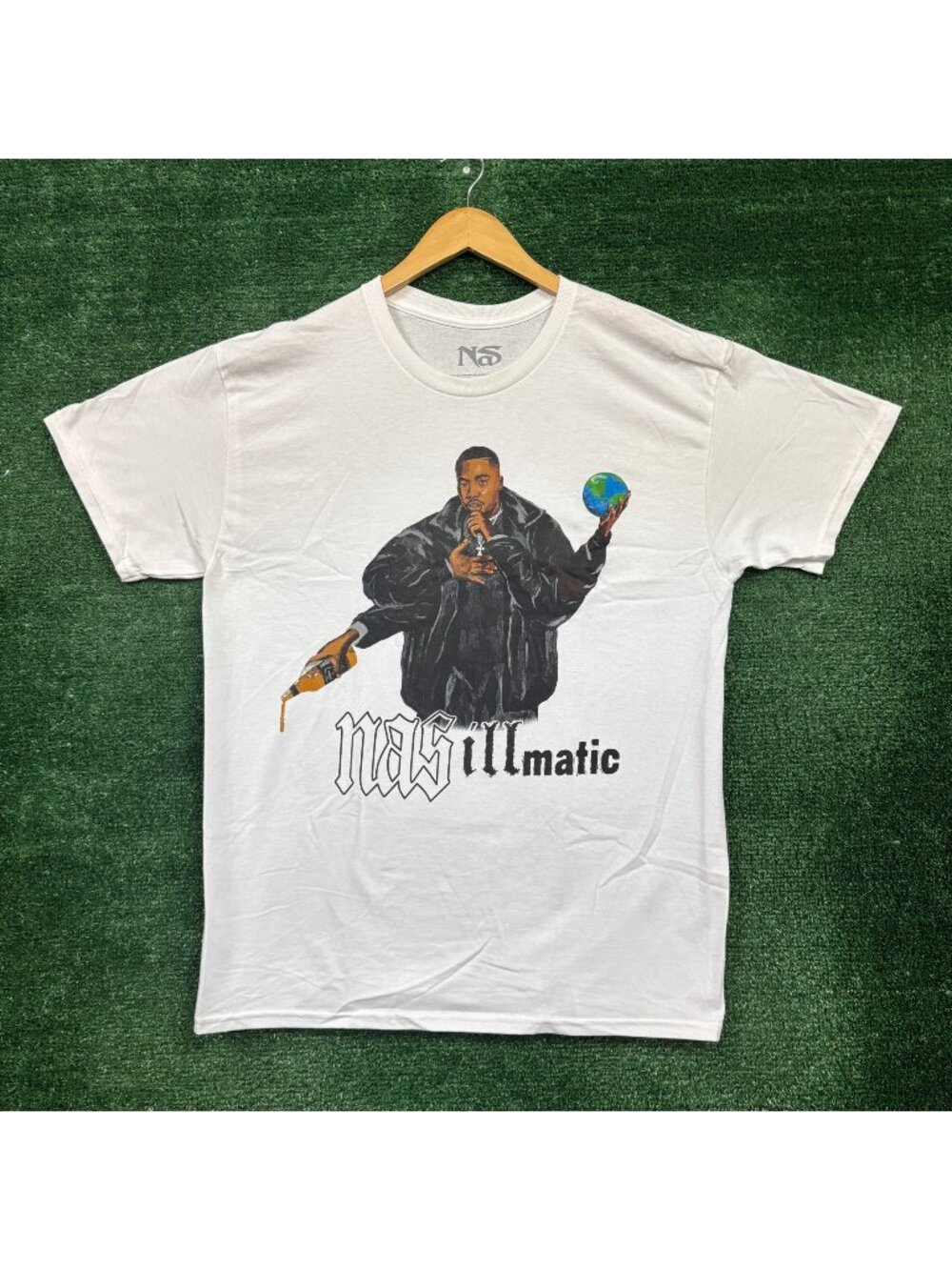 Nas Illmatic Album Hip-Hop Poster T-Shirt Size Large